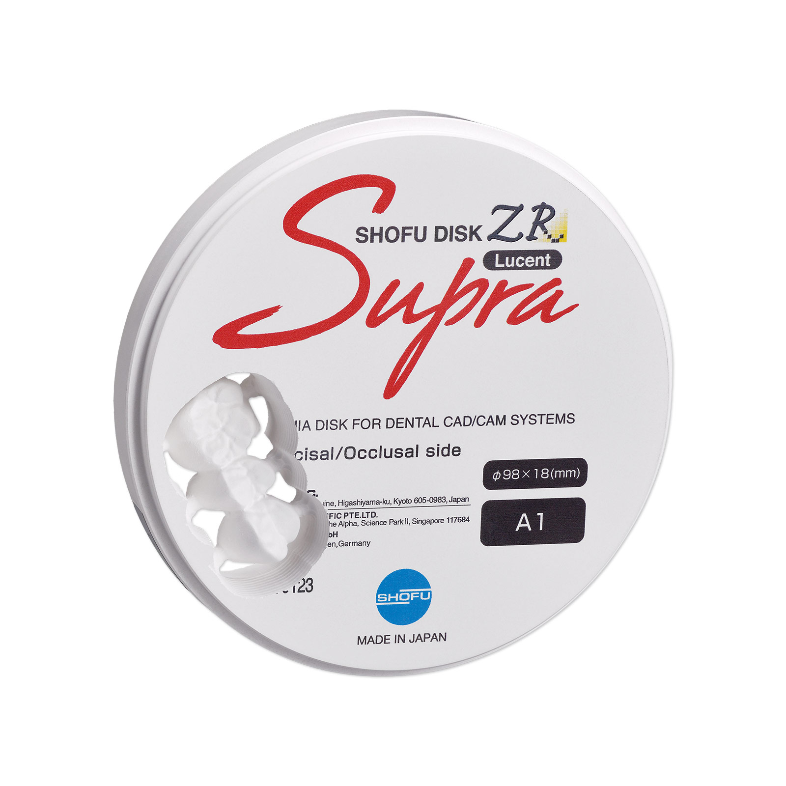 SHOFU Disk ZR Lucent Supra – SHOFU DENTAL, Milling Discs & Pucks