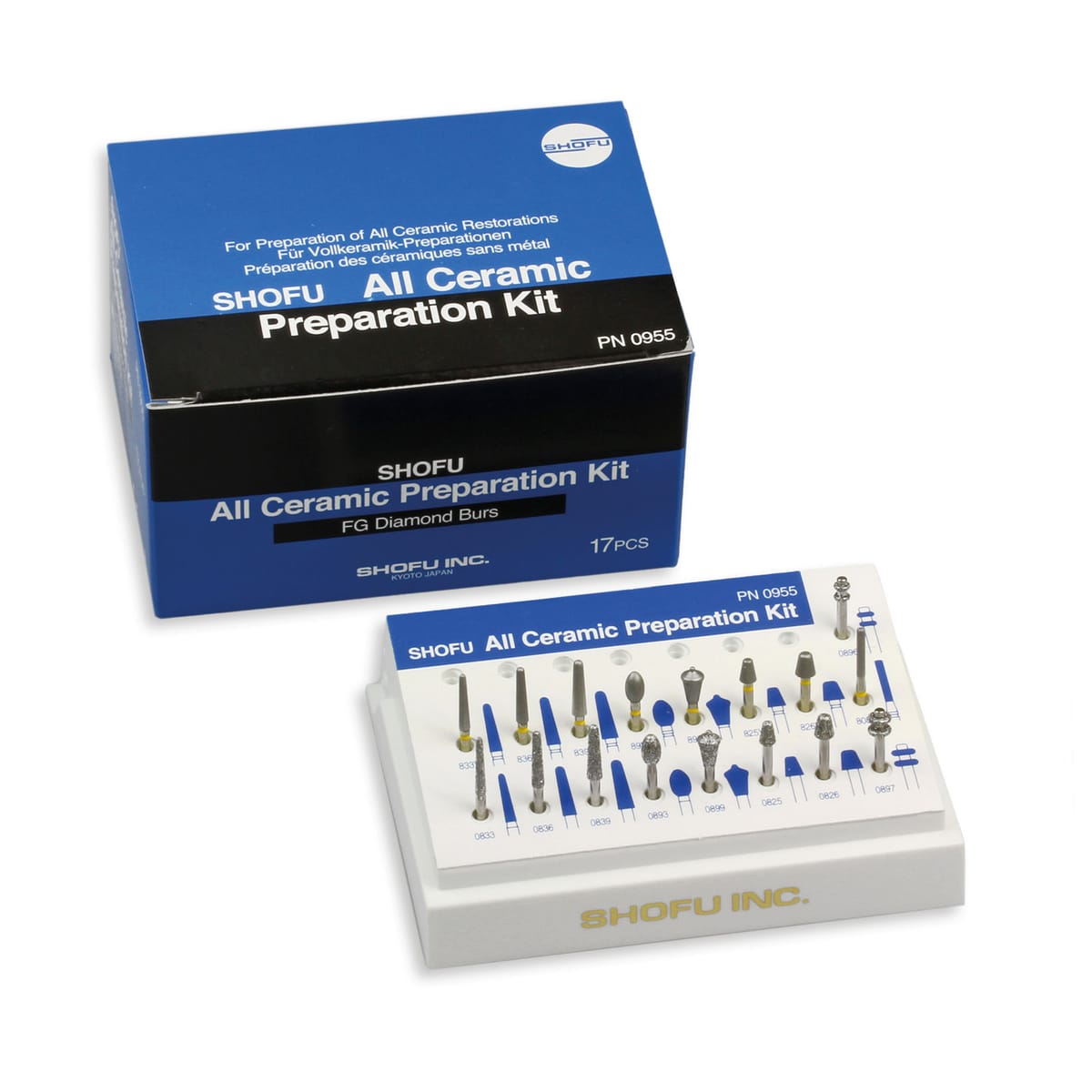 All Ceramic Preparation Kit – SHOFU DENTAL, Bur Stands