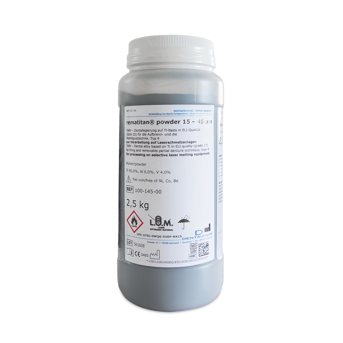 rematitan® powder 15 - 45 – SILADENT Dr. Böhme & Schöps, Titanium