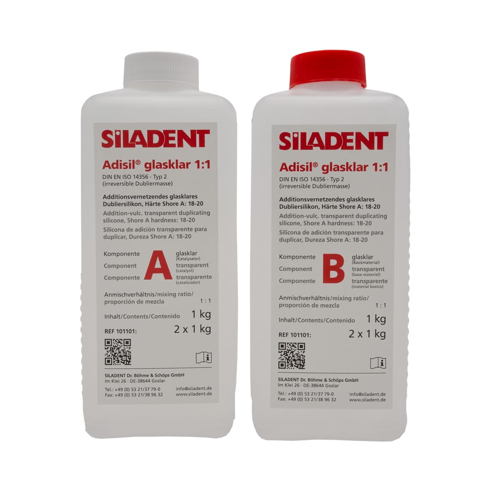 Adisil® glasklar 1 : 1 – SILADENT Dr. Böhme & Schöps, Dubliermassen und Dublierküvetten
