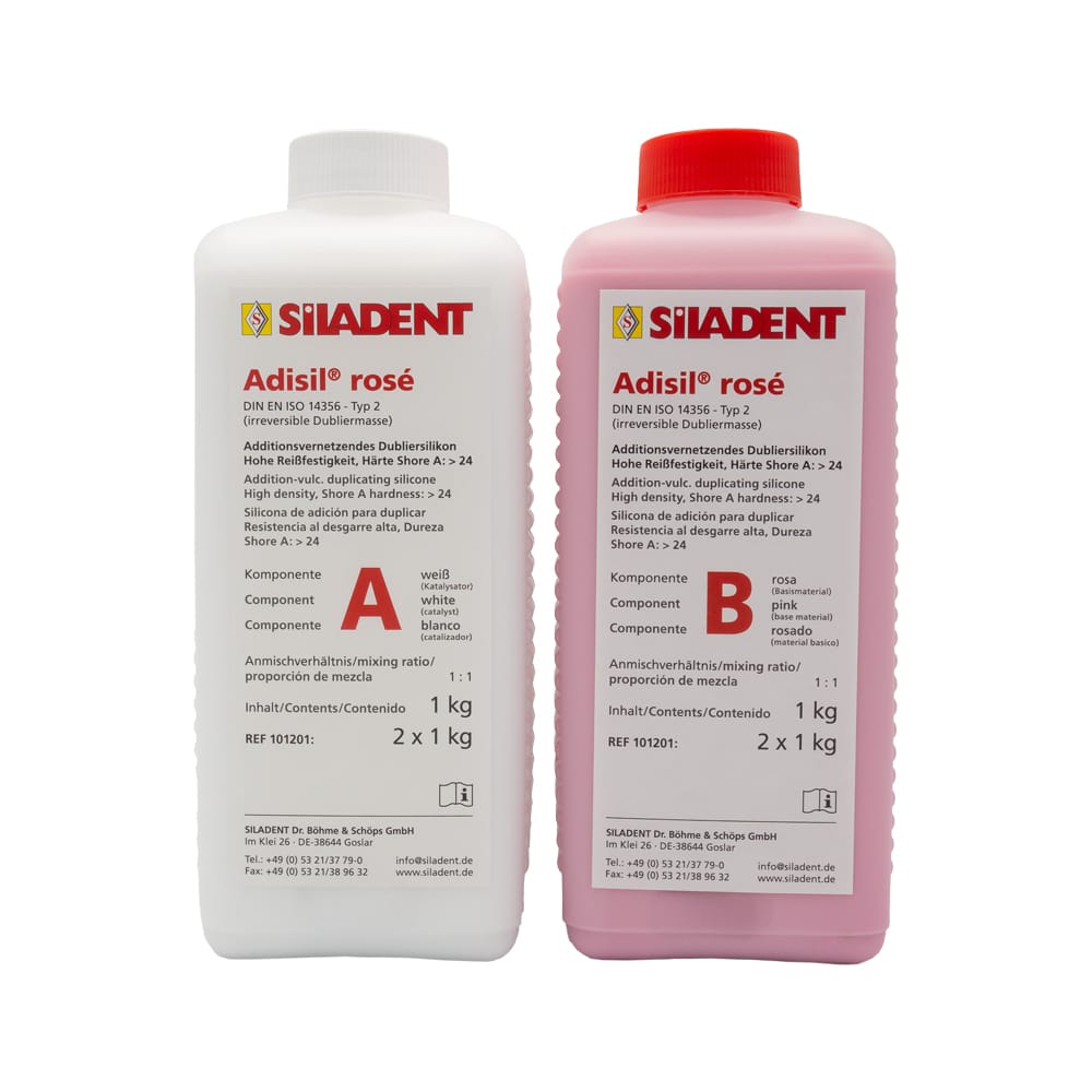 Adisil® rosé 1 : 1 – SILADENT Dr. Böhme & Schöps, Dubliermassen und Dublierküvetten