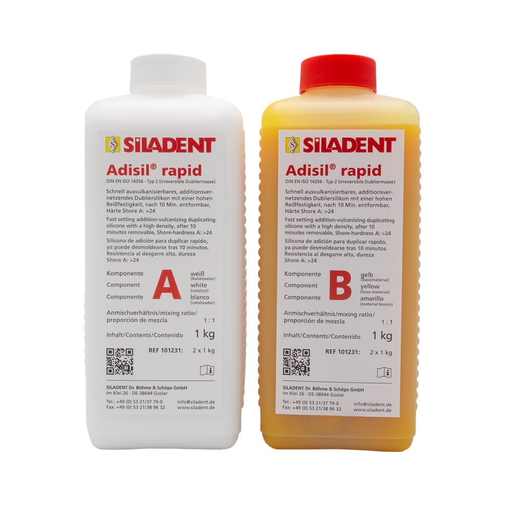 Adisil rapid 1 : 1 – SILADENT Dr. Böhme & Schöps, Dubliermassen und Dublierküvetten