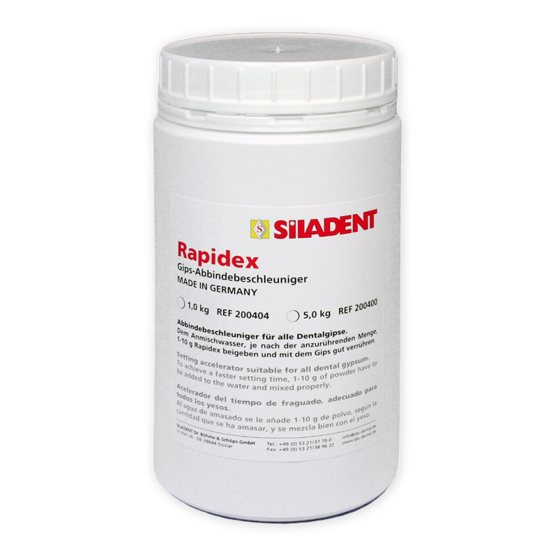 Rapidex – SILADENT Dr. Böhme & Schöps, Gypsum Additives, Die Hardeners and Plaster Removers