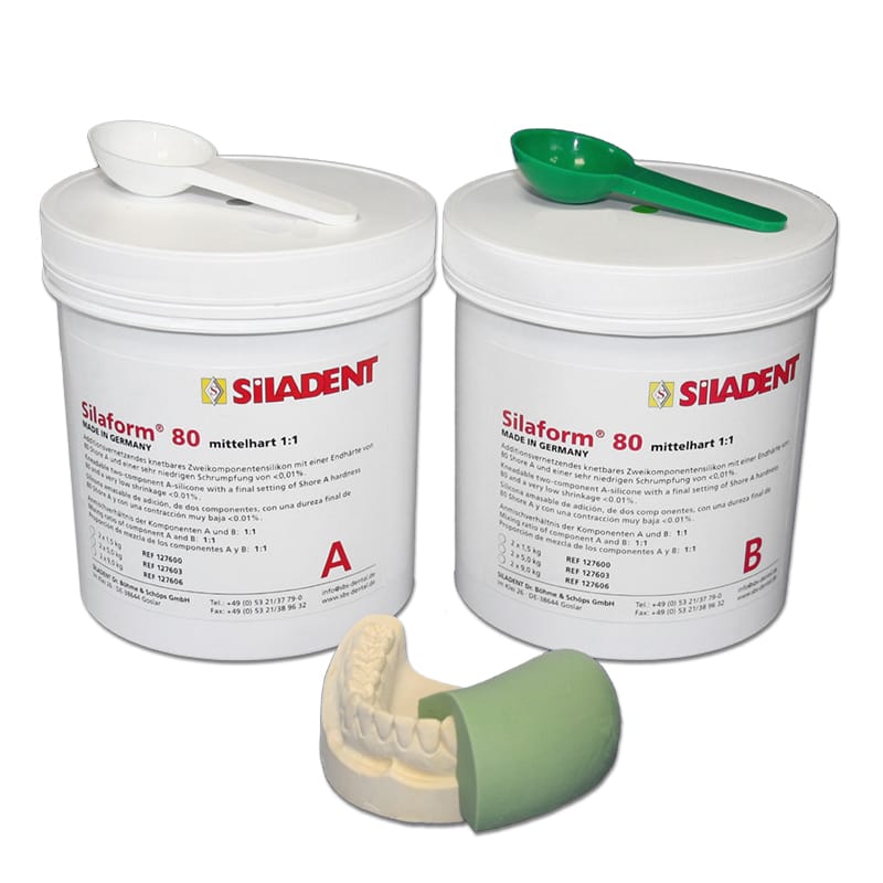 Silaform® 80 mittelhart 1:1 – SILADENT Dr. Böhme & Schöps, A-Silikone