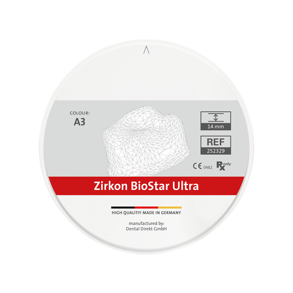 Zirkon BioStar ULTRA Ø 98.5 mm, colour A1