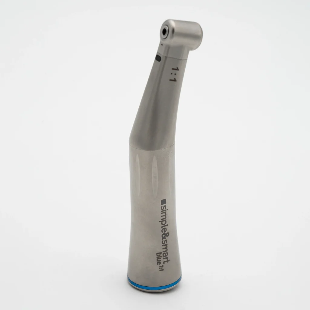 Contra-angle S&S Blue 1:1 with light – Simple & Smart S.R.L., Low Speed Handpieces