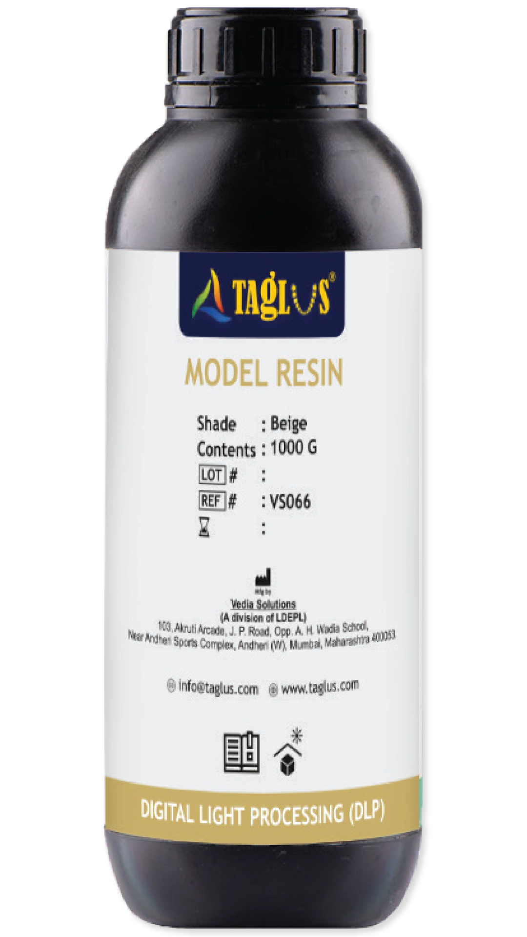TAGLUS 3D PRINT RESIN – VEDIA SOLUTIONS, Unit of Laxmi Dental Export Pvt Ltd, Druckharze