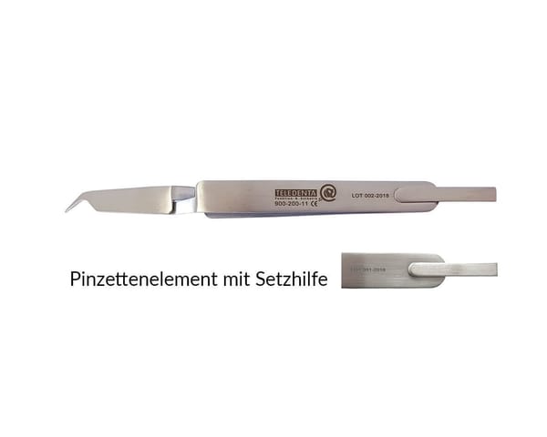 Klemmpinzette, mit Setzhilfe