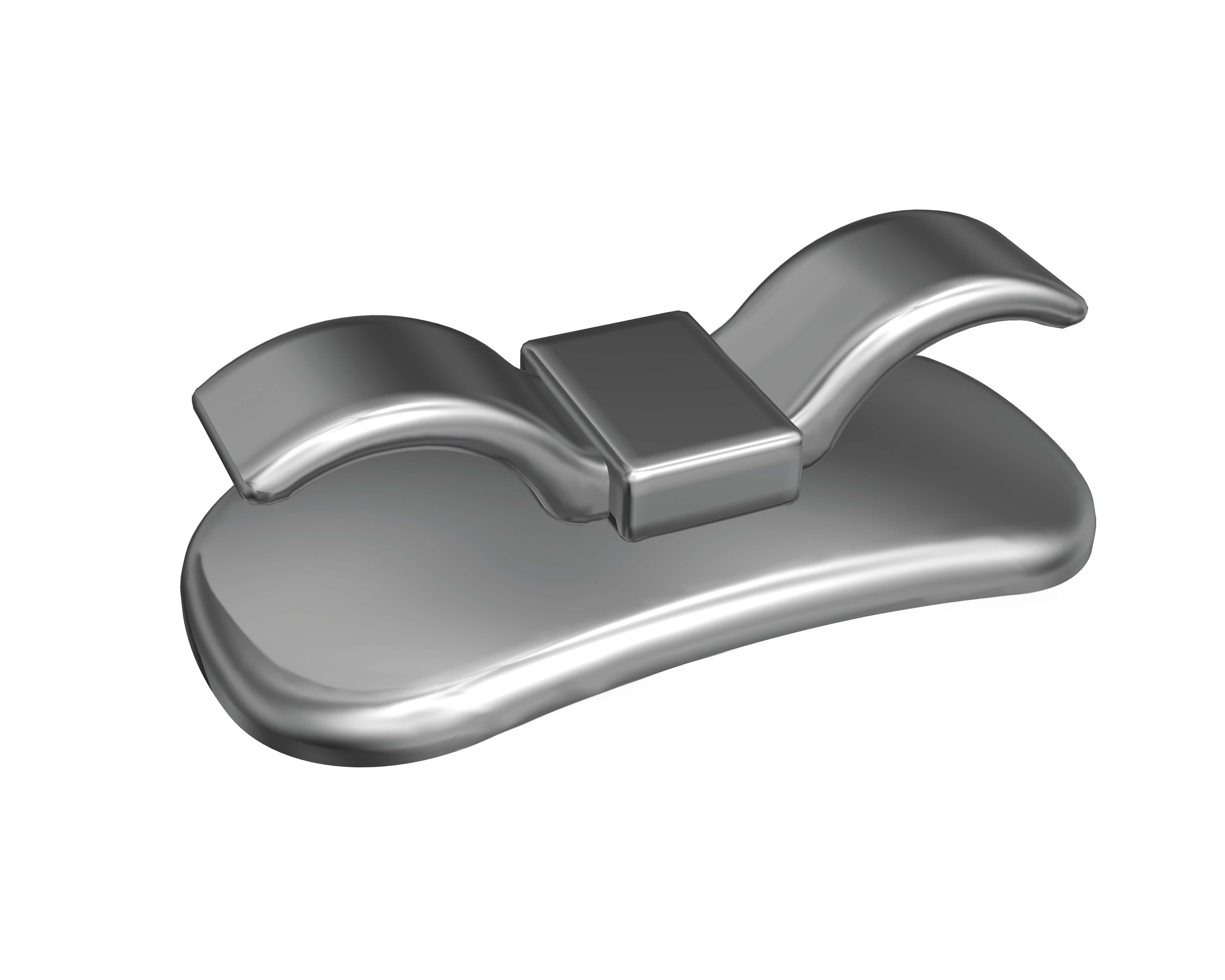 Lingual-Doppelhäkchen, mit rechteckig- ovaler Basis – TeleDenta GmbH, Bands & Attachments