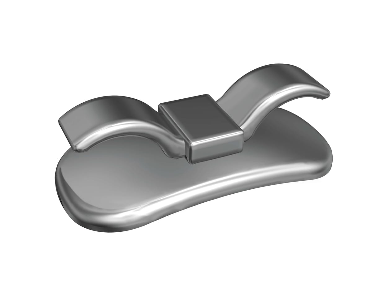 Lingual-Doppelhäkchen, mit rechteckig- ovaler Basis – TeleDenta GmbH, Bänder
