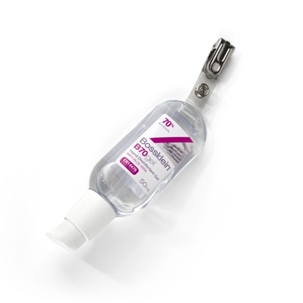 B70gel Hand Disinfectant Gel with Aloe Vera - 50ml Tottle with Clip