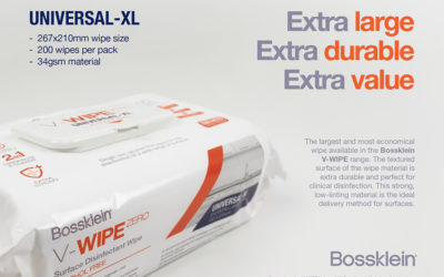 Bossklein V-WIPE ZERO Universal-XL Wipes – Topdental Products Ltd., Disinfectant Wipes