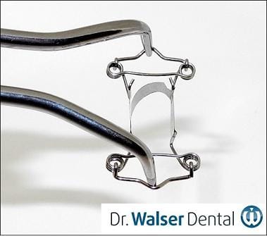 New tooth matrix with automatic adjustment for 4-surface molar fillings – Dr. Walser Dental, Matrices
