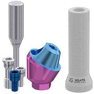 Set 30° angled multi unit abutment D-type with castable sleeve – XGATE DENTAL, Implantology