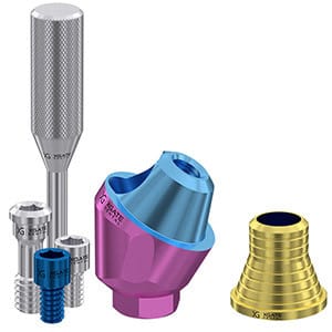 Set 30° angled multi unit abutment D-type with CAD/CAM short sleeve – XGATE DENTAL, Abutments