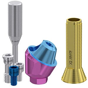 Set 30° angled multi unit abutment D-type with CAD/CAM long sleeve – XGATE DENTAL, Implantologie