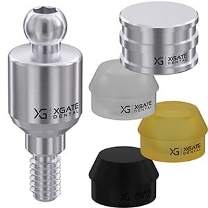 Ball attachment with silicone and metal caps – XGATE DENTAL, Other