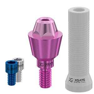 Set straight multi unit abutment D-type with castable sleeve