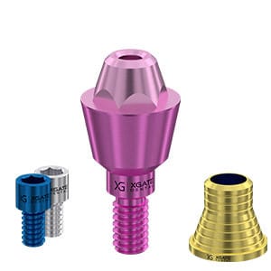 Set straight multi unit abutment D-type with CAD/CAM short sleeve – XGATE DENTAL, Abutments