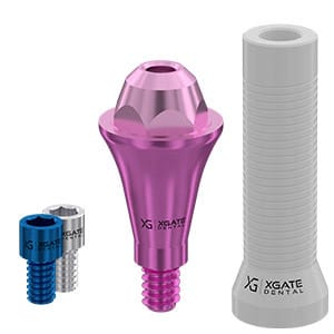 Set straight multi unit abutment D-type Conical Mini with castable sleeve – XGATE DENTAL, Implantology