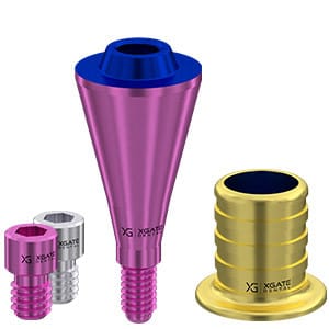 Set straight multi unit abutment V-type Conical Mini with sleeve 4.0 mm – XGATE DENTAL, Implantologie
