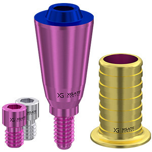 Set straight multi unit abutment V-type Conical Regular with sleeve 6.0 mm – XGATE DENTAL, Implant Components & Abutments