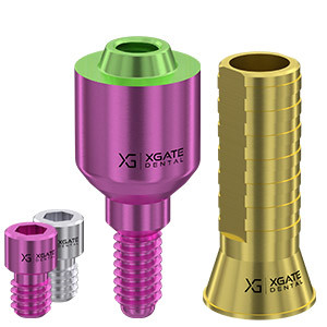 Set straight multi unit abutment V-type with temporary sleeve