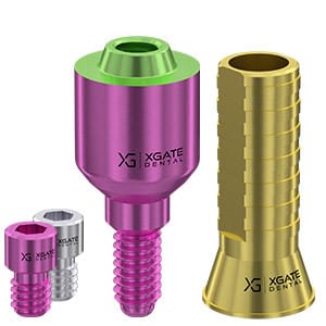 Set straight multi unit abutment V-type with temporary sleeve