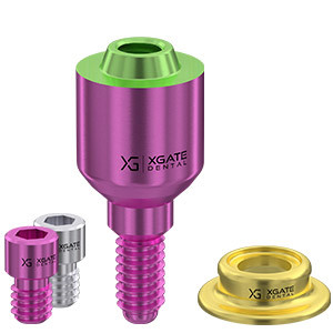 Set straight multi unit abutment V-type with sleeve 1.5 mm