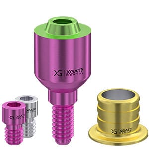 Set straight multi unit abutment V-type with sleeve 3.0 mm