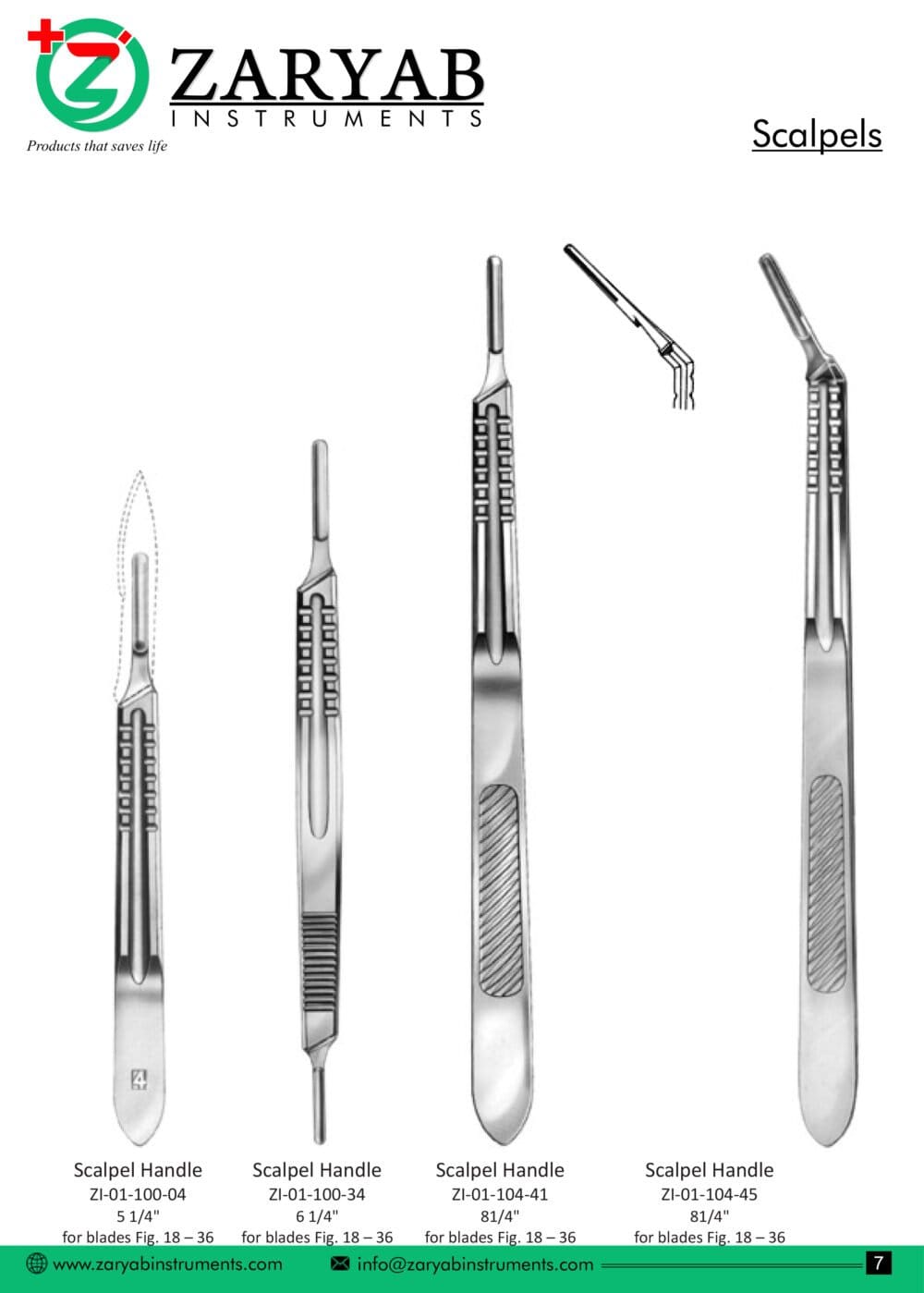 Scalpels – Zaryab Instruments, Scalpels and Accessories
