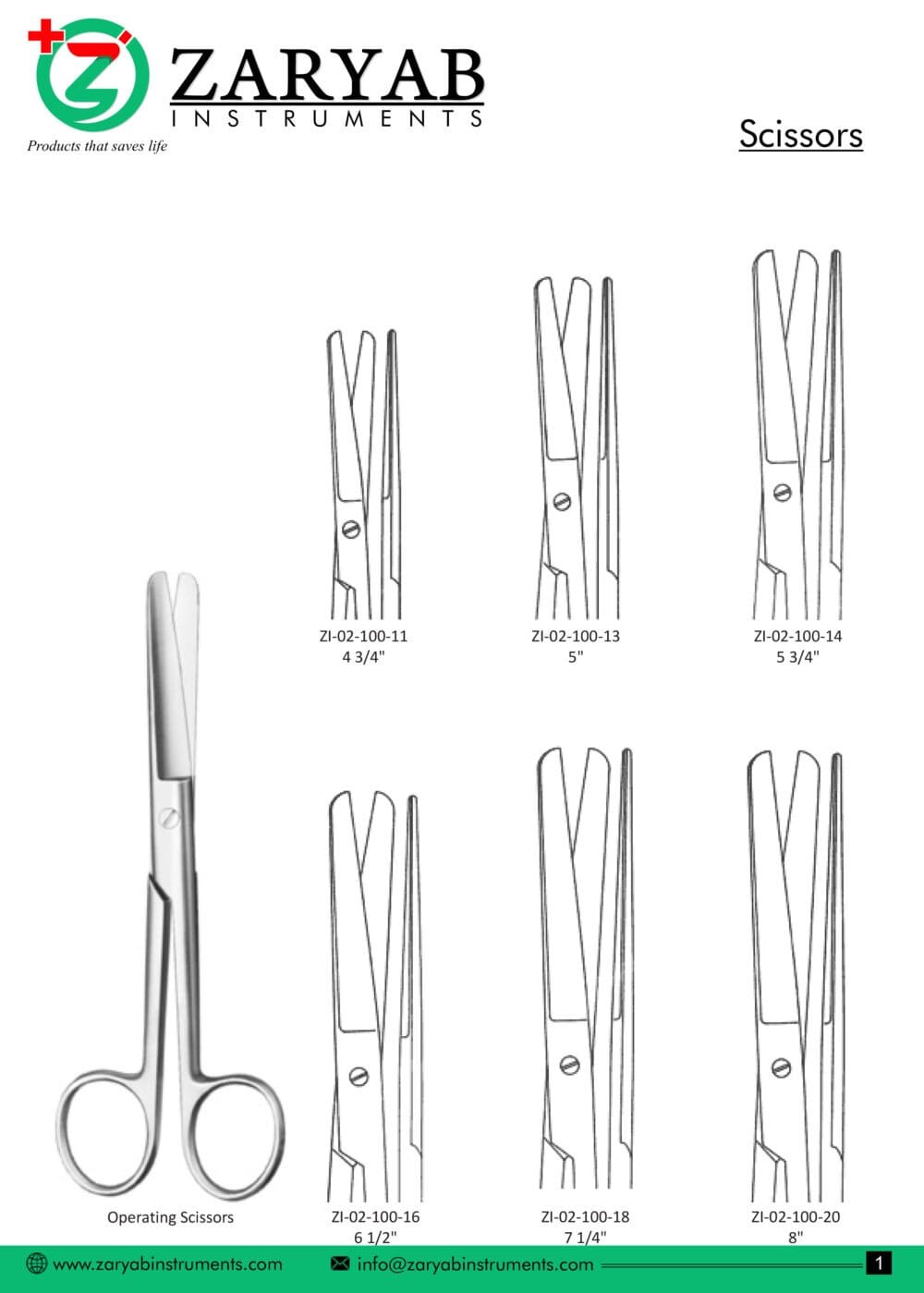 Scissors – Zaryab Instruments, Chirurgische Instrumente