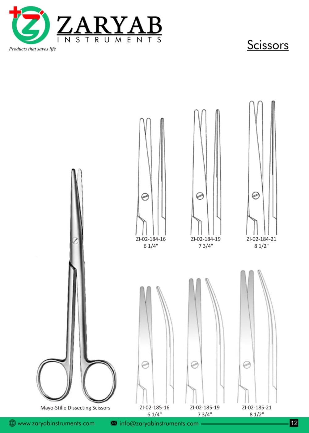 Scissors – Zaryab Instruments, Chirurgische Instrumente