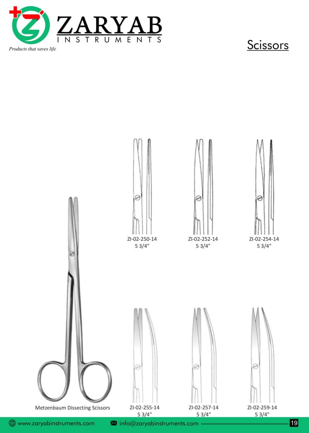 Scissors – Zaryab Instruments, Chirurgische Instrumente