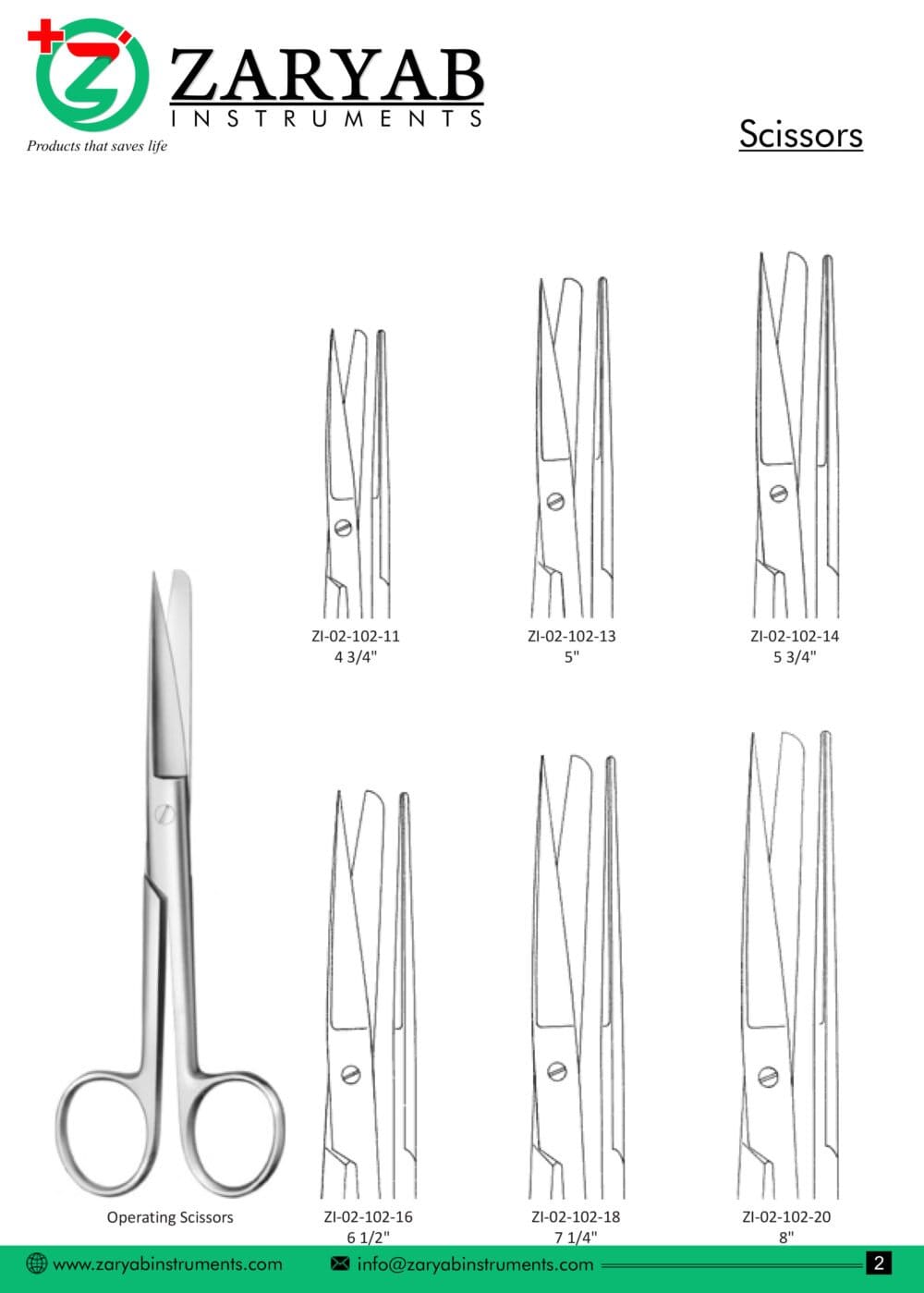 Scissors – Zaryab Instruments, Chirurgische Instrumente