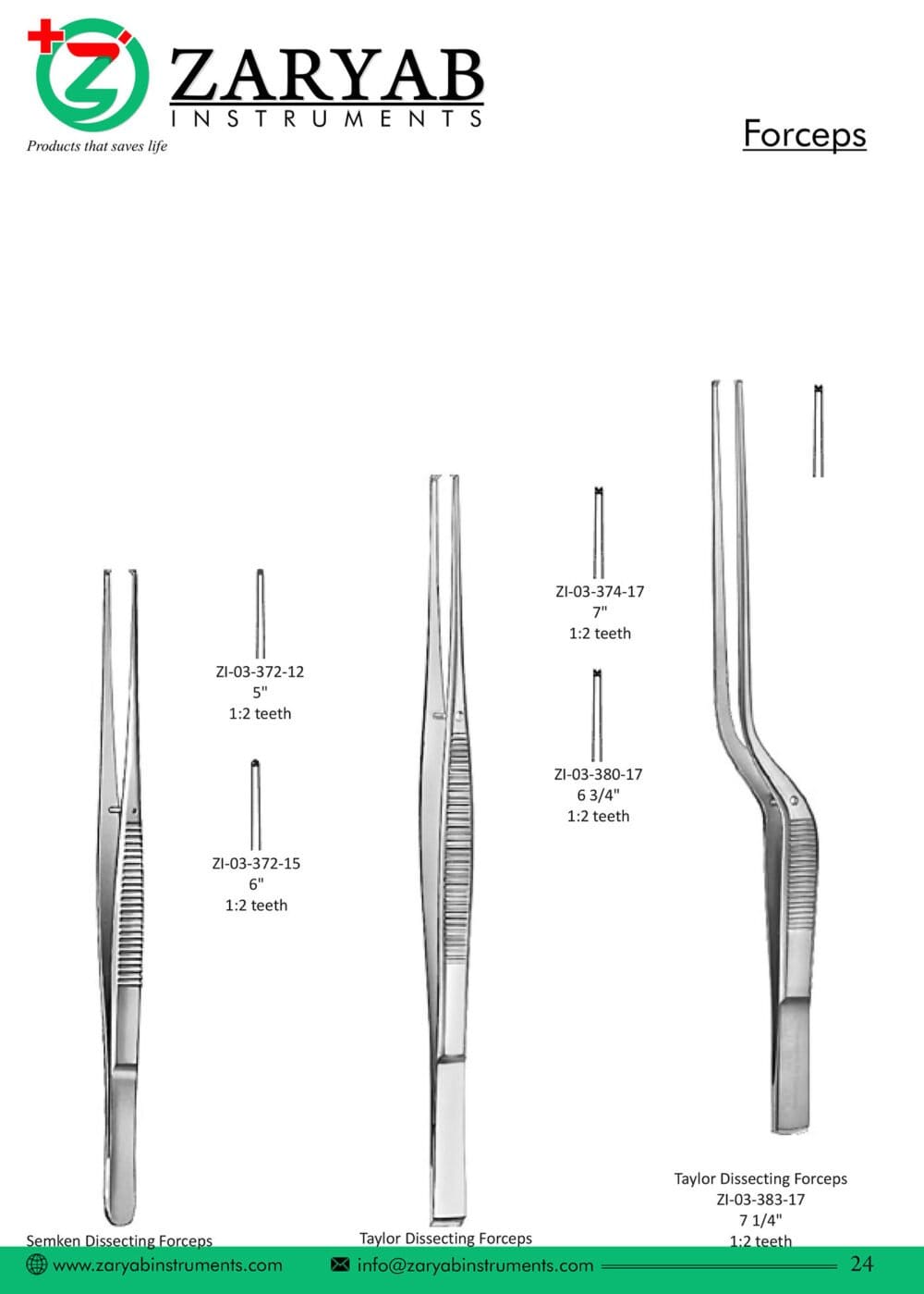 Forceps – Zaryab Instruments, Extraktionszangen