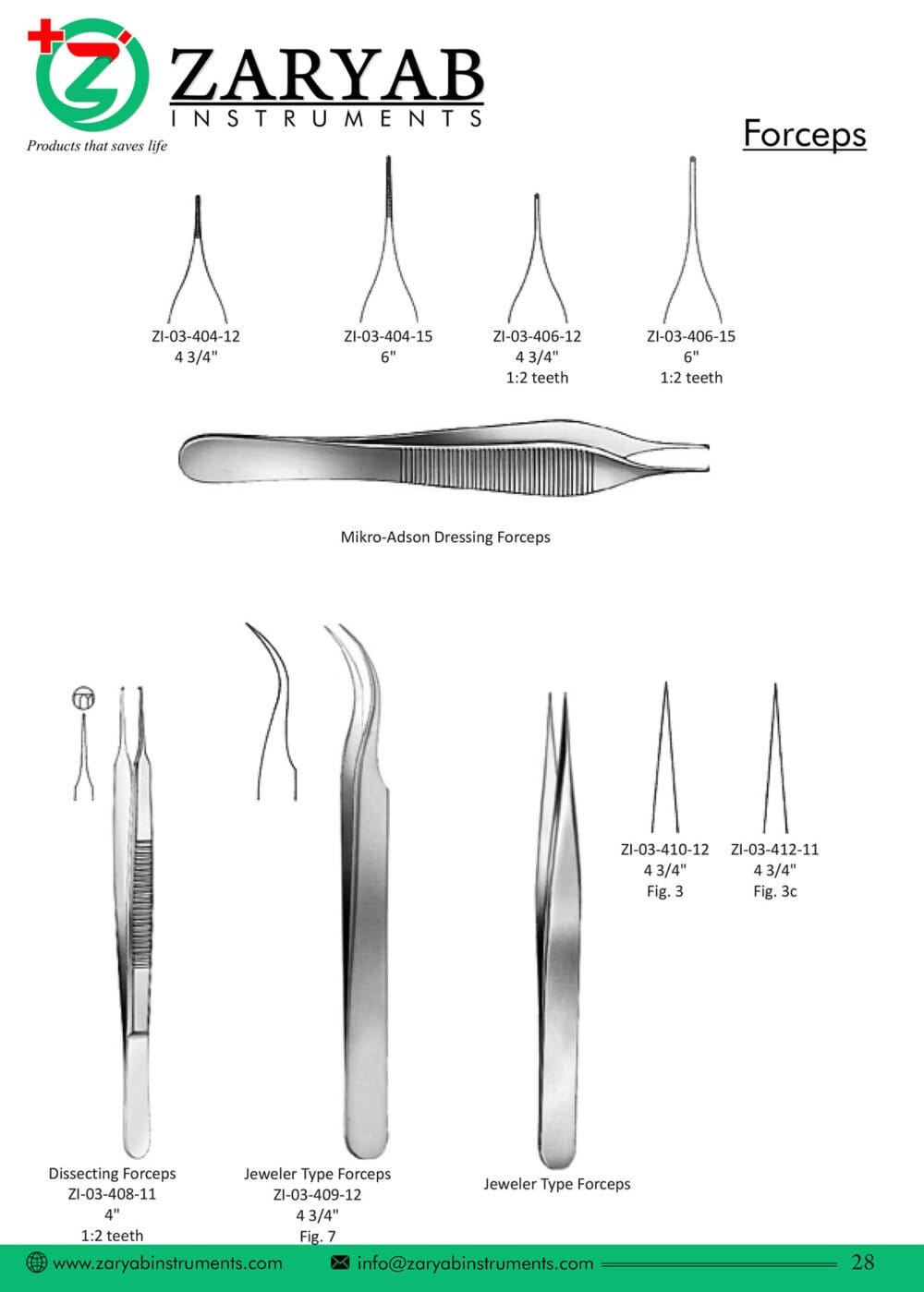 Forceps – Zaryab Instruments, Tweezers