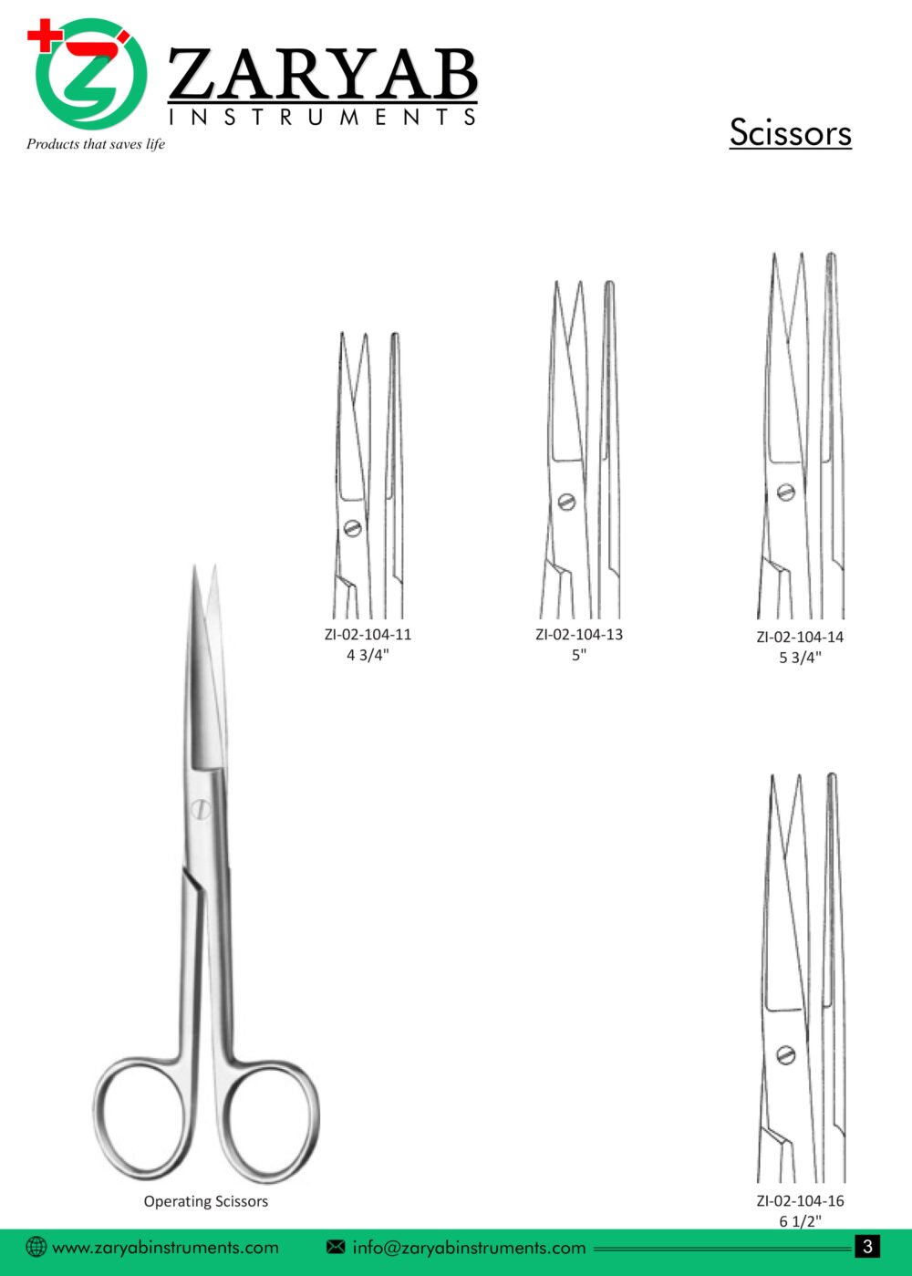 Scissors – Zaryab Instruments, Scissors & Needle Holders