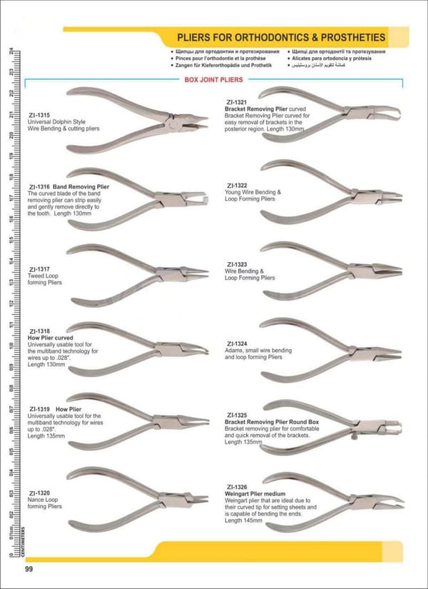 Pliers For Orthodontic Instruments & Prostheties