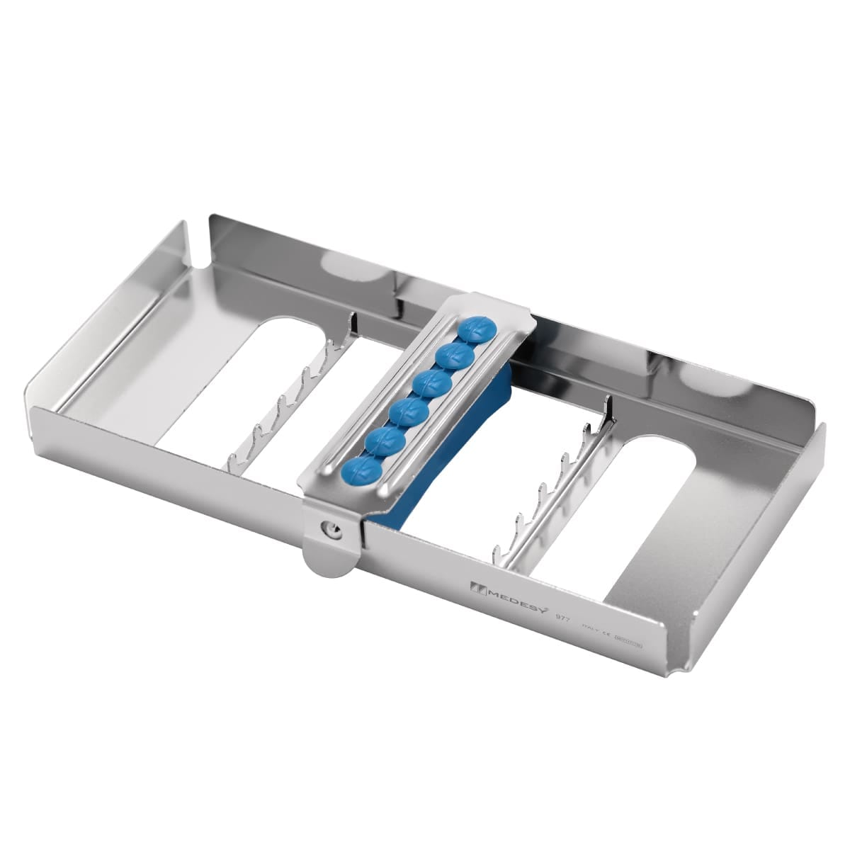 Plateau de stérilisation avec insert en silicone pour 5 instruments – Zeyco, Trays, Sterilization Containers and Accessories